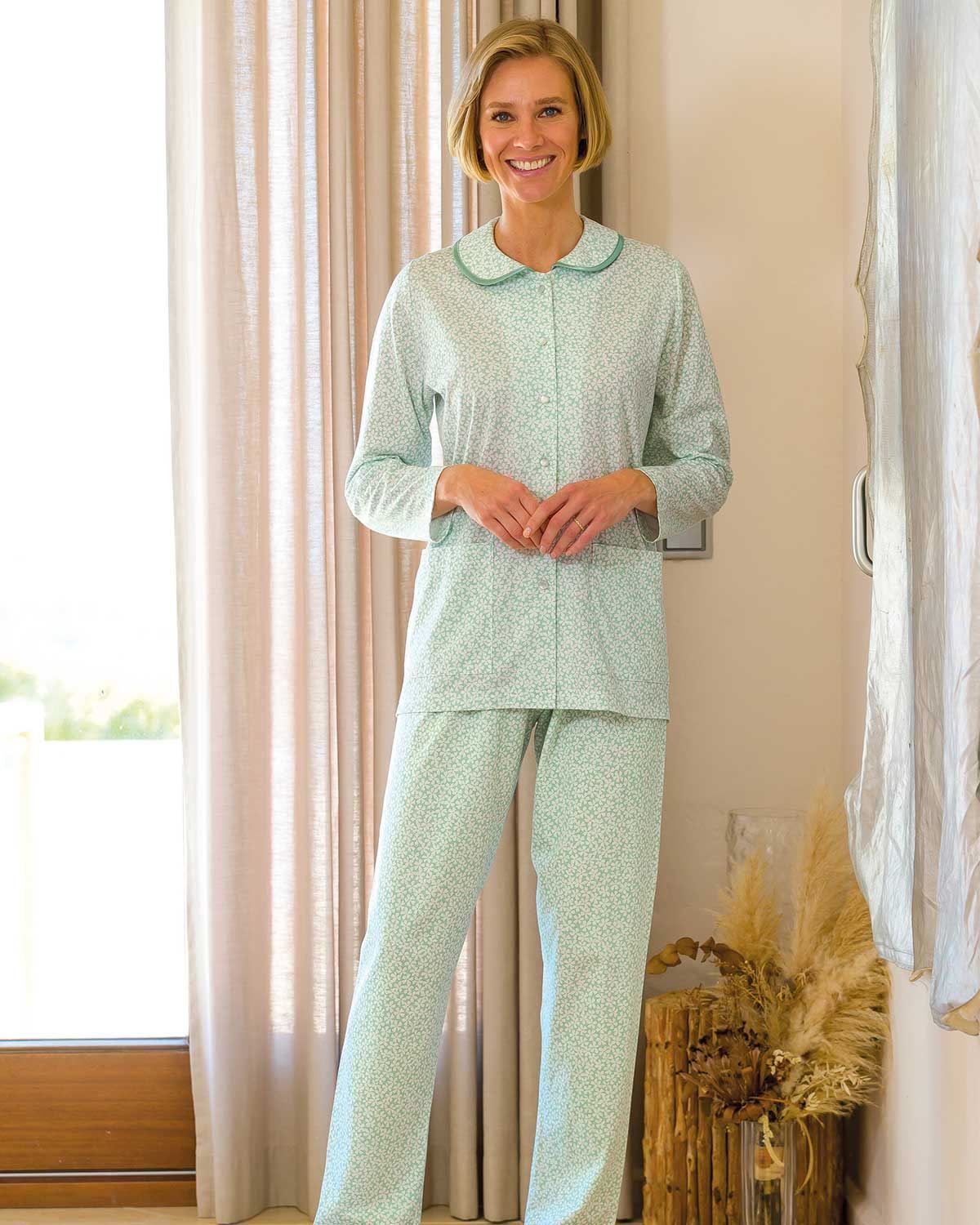 Ladies long sleeve discount pyjamas